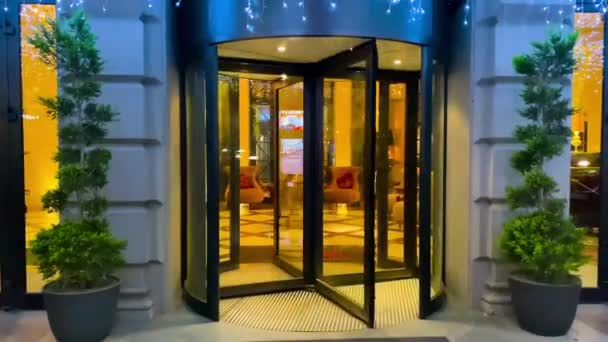 Porte Entrée Tournante Hôtel — Video