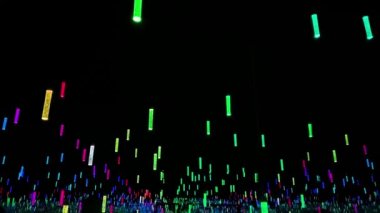 Karanlık bir odada ışık gösterisi