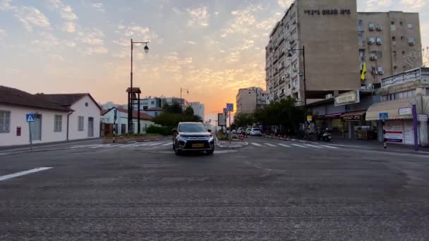 Rishon Lezion Israel Septiembre 2020 Rothshild Street Por Noche — Vídeo de stock