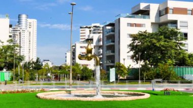RISHON LEZİON, İSRAel... 01 Şubat 2019: su musluğu heykeli