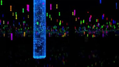 Karanlık bir odada ışık gösterisi