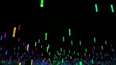 Karanlık bir odada ışık gösterisi