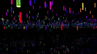 Karanlık bir odada ışık gösterisi