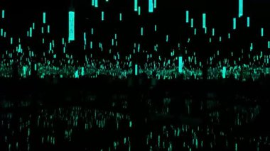 Karanlık bir odada ışık gösterisi