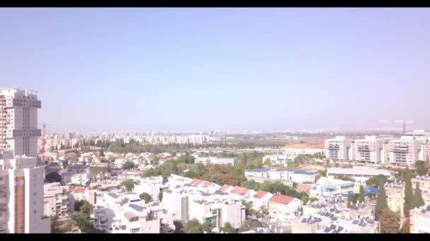 RISHON LEZION, ISRAEL- DECEMBER 01, 2017: Drone view of the city — Stock Video