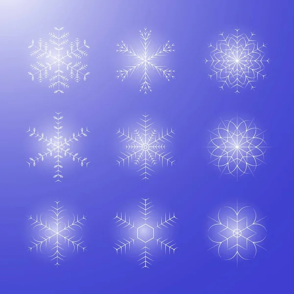 Icono de copos de nieve brillantes . — Archivo Imágenes Vectoriales