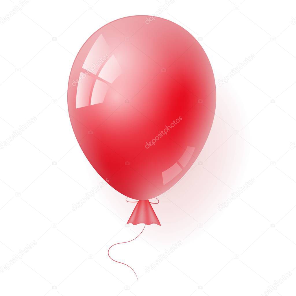 Vector 3d realistic balloon. 