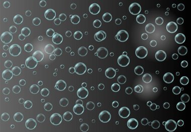 şeffaf sabun kabarcıkları ile koyu arka plan