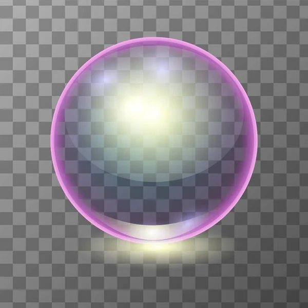 矢量逼真的多色透明玻璃球 — 图库矢量图片