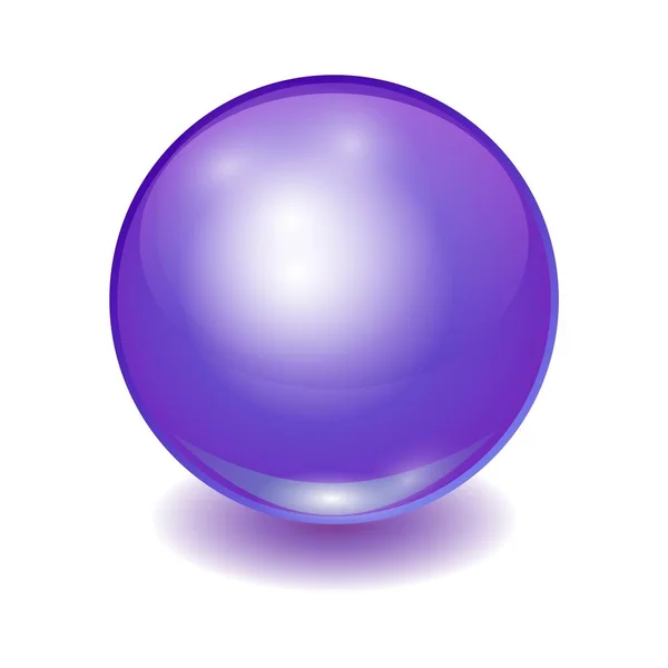 Vector bola multicolor violeta realista — Vetor de Stock