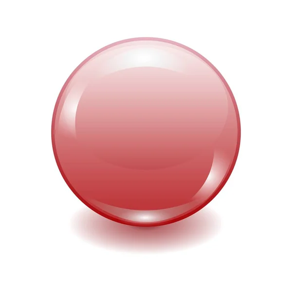 Vetor realista botão de plástico vermelho —  Vetores de Stock
