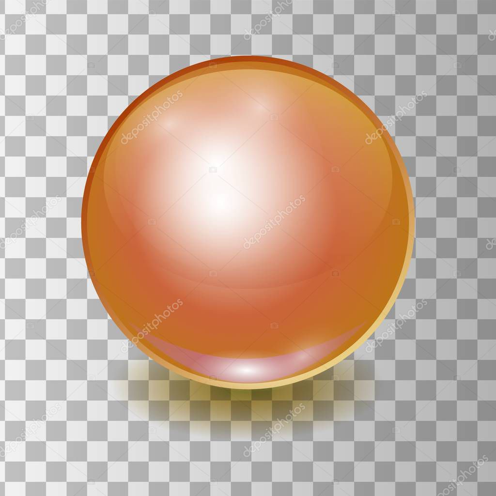 Vector realistic orange multicolor plastic ball