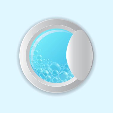 Vektör gerçekçi otomatik çamaşır makinesi