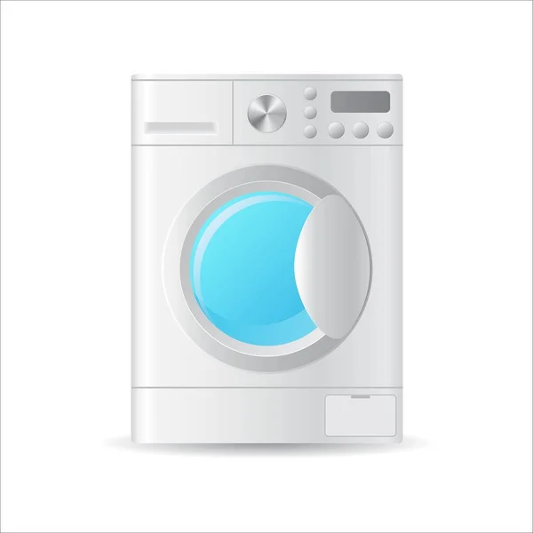 Vector realistic automatic washing-machine — Stock Vector