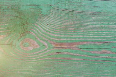 Çatlaklar ile eski çam tahtası, kapalı koyu yeşil boya coll