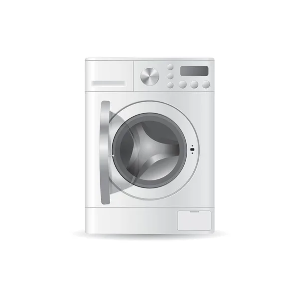 Vetor realista máquina de lavar automática —  Vetores de Stock