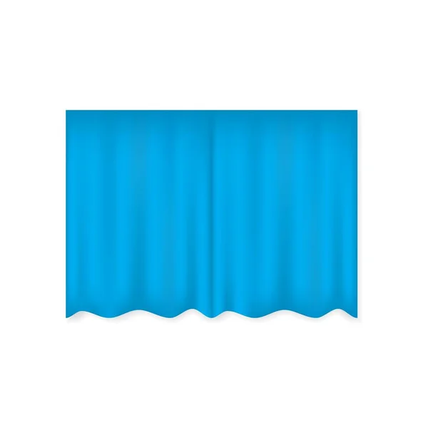 Röd blå vektor realistisk nära gardin för teater, rum eller badrum — Stock vektor