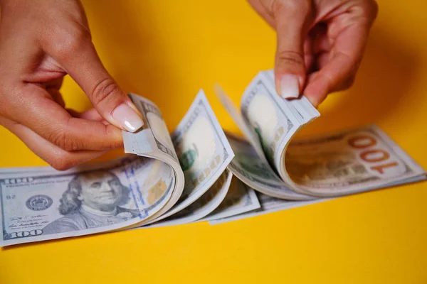 Hand Man Holding Money White Background — Stockfoto