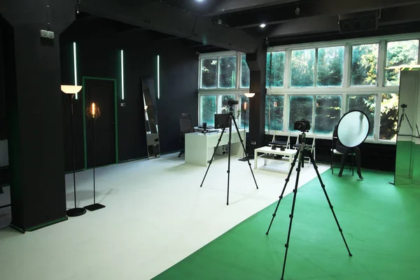 Photo Studio Interior  with  equipment