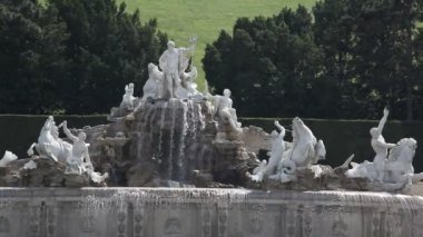 Schonbrunn Çeşmesi Viyana Video Görüntüsü 