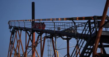 Prater Viyana Avusturya 'da nefes kesici lunapark treni