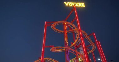 Prater Viyana Avusturya 'da Kırmızı Hız Treni Çekimi