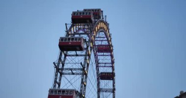  Prater Viyana 'da Günışığı Dönme Dolap Das Wiener RIESENRAD