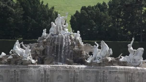 Schonbrunn Fontein Wenen Video Beelden — Stockvideo