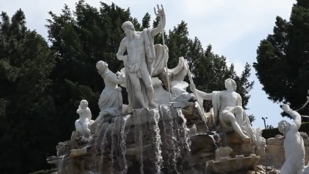 Schonbrunn Fountain Viena Video Footage — Videoclip de stoc