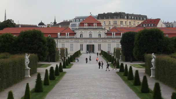 Great Belvedere Palace Vienna Austria — Stock video