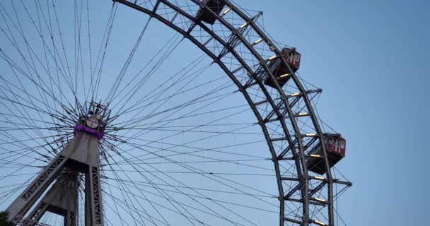 Daylight Sky Ferris Wheel Das Wiener Riesenrad Prater Vienna Austria — Video Stock