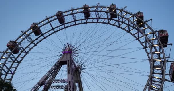 Das Wiener Riesenrad Ferris Wheel Prater Vienna Austria — стокове відео
