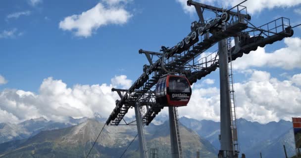Mecanismo Línea Elevación Gigante Maravillosa Mala Gasteína Los Alpes Austria — Vídeo de stock