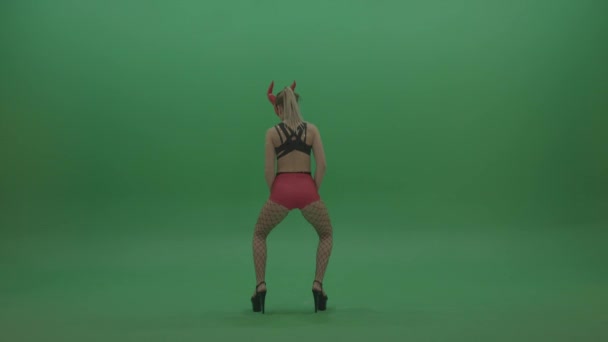 Dance Woman Green Screen — Stock Video