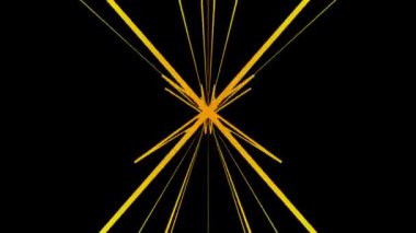 Sarı hareketli lazer çizgileri Siyah hareketli arka plan VJ döngüsü üzerinde aktarılıyor