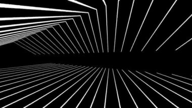 Siyah hareket arkaplan VJ döngüsü üzerinde üçlü beyaz hareket lazer çizgileri etkisi