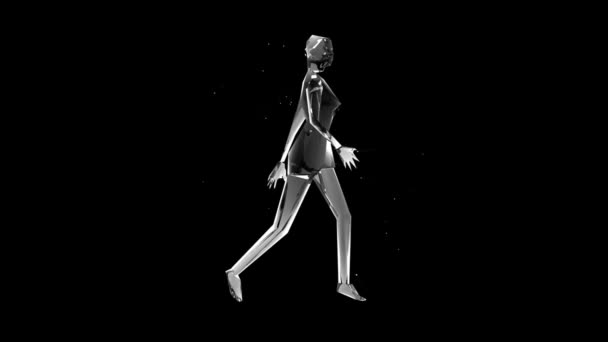 Femme Mouvement Statue Olographe Boucle Personnage — Video