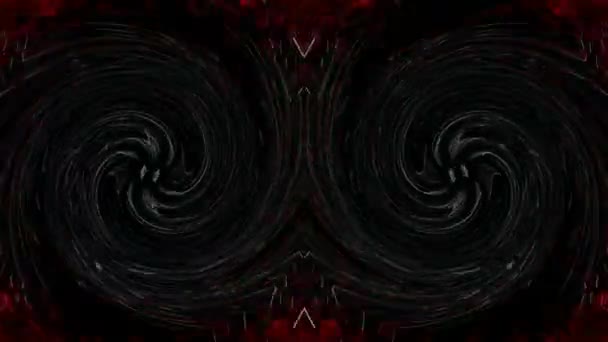 Red Black Twirl Eyes Stobe Art Abstraction Loop — Stock video