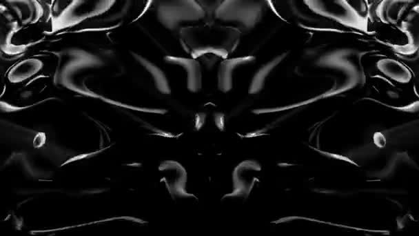 Dark Wave Fallen Black Waterfall Abstract Animation Visuals Loop — Stock Video