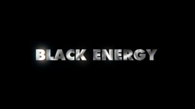 Siyah enerji - metin canlandırma hareketi baskı grafikleri