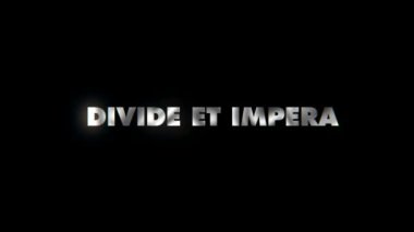 Et impera 'yı böl - metin animasyon hareketi tipografisi