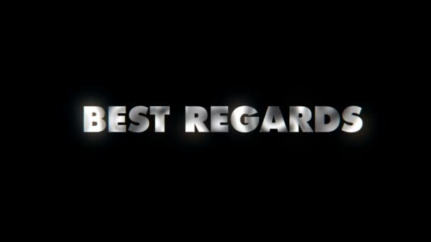 Best Regard Tipografi Gerak Animasi Teks — Stok Video