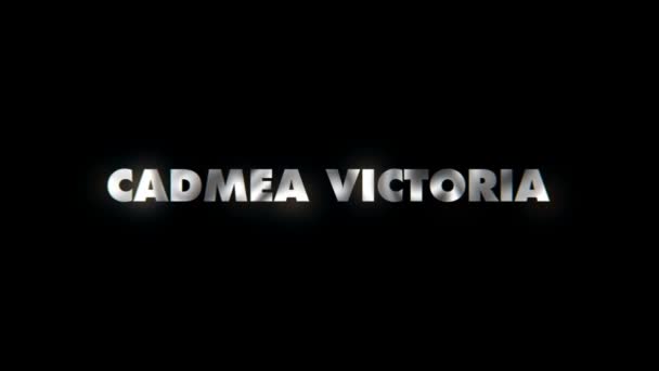Cadmea Victoria Text Animation Rörelse Typografik — Stockvideo