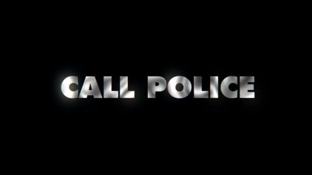 警察を呼ぶ テキストアニメーションモーションタイポグラフィック — ストック動画