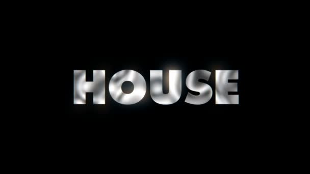 House Типографія Руху Текстової Анімації — стокове відео