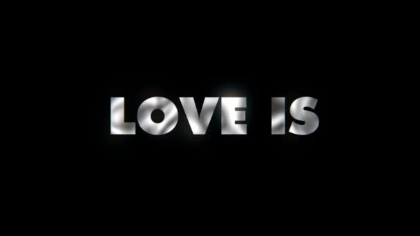 Aşk Metin Animasyon Hareketi Tipografisidir — Stok video