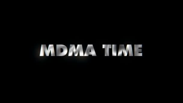 Mdma Time Типография Движения Текстовой Анимации — стоковое видео