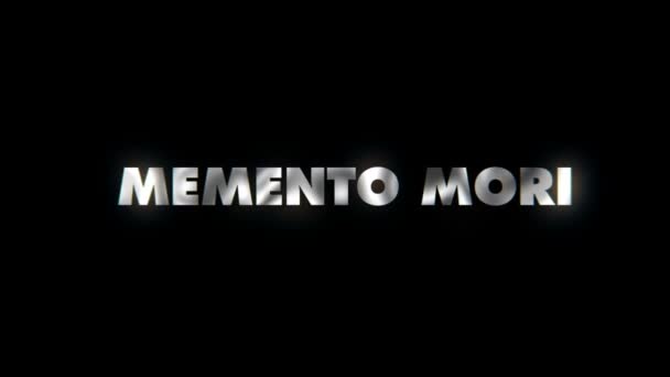 Memento Mori Text Animation Motion Typographics — Stock Video