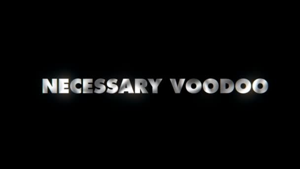 Necessary Voodoo Typografia Ruchu Animacji Tekstowej — Wideo stockowe