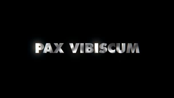 Pax Vibiscum Текстовая Анимация — стоковое видео